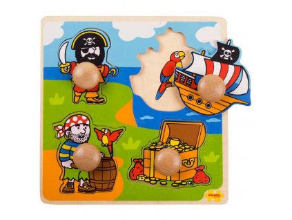 Bigjigs Toys Vkládací puzzle piráti