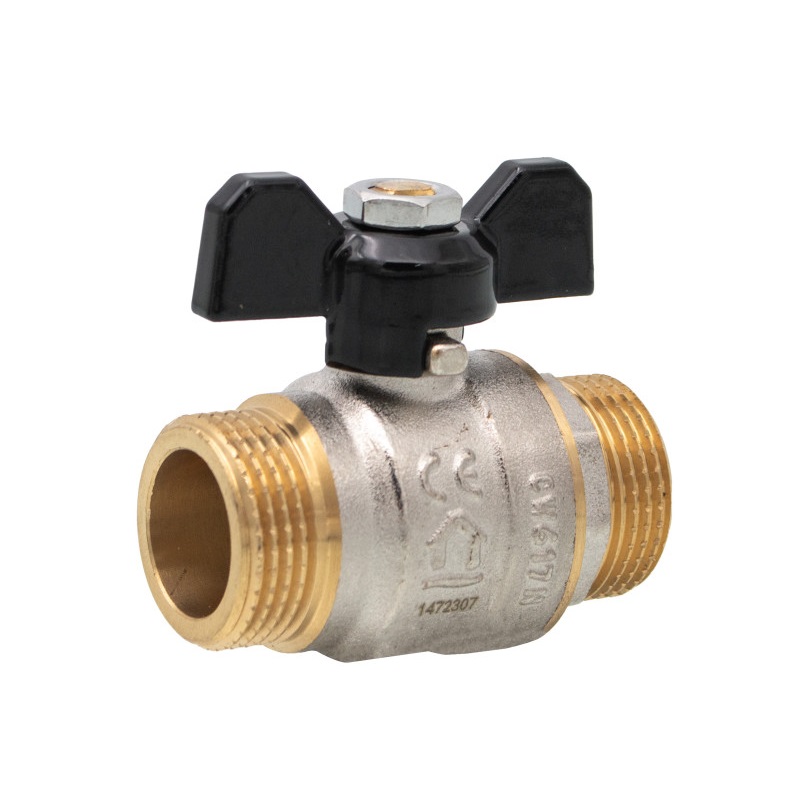 Guľový ventil 1/2" MM, motýľ - PN40