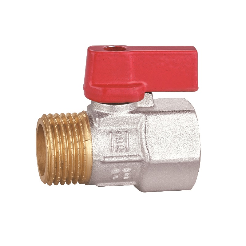 Mini guľový ventil 1/2" MF, motýľ