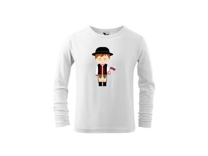 Detské tričko dlhý rukáv Srdcom Slovák