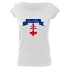 damske tricko slovakia retro erb biele