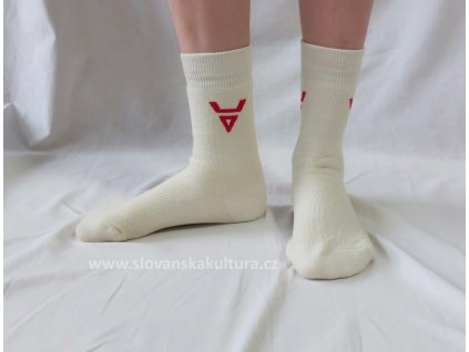 Merinové ponožky Veles Bílá 3-5