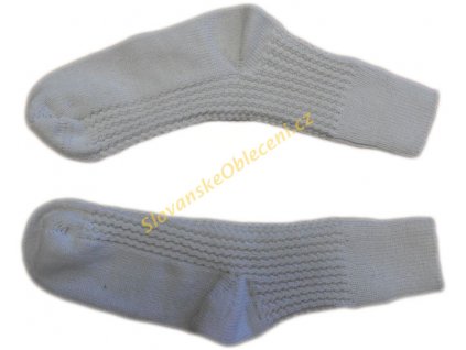 Merinové ponožky Bělka