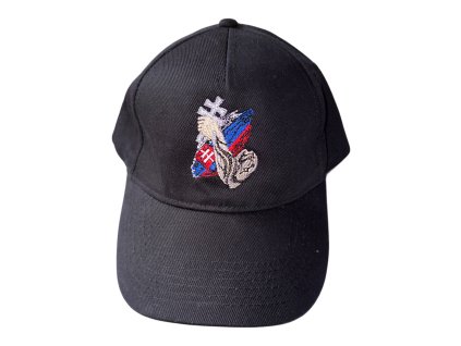 Čierna Šiltovka s Vyšívaným Motívom