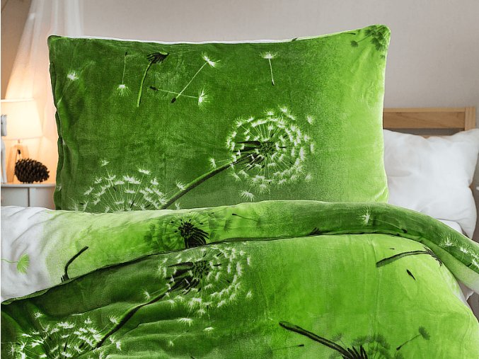 Mikroplyšové povlečení - DANDELION GREEN