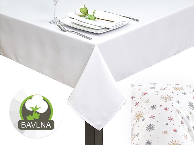 stolovy obrus bavlna ruzomberok ruza slovenske textil snow dream red