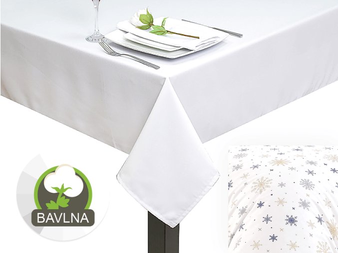 stolovy obrus bavlna ruzomberok ruza slovenske textil snow dream blue