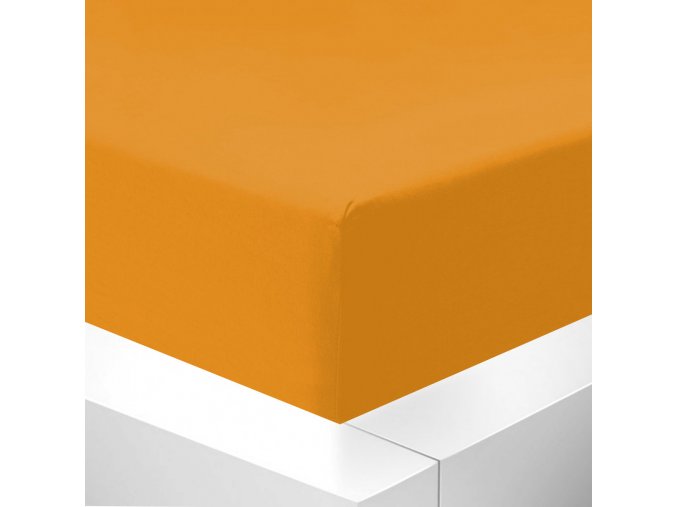 slovenske prestieradlo bavlna jersey zlto oranzova premium
