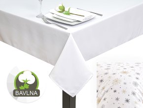 stolovy obrus bavlna ruzomberok ruza slovenske textil snow dream silver
