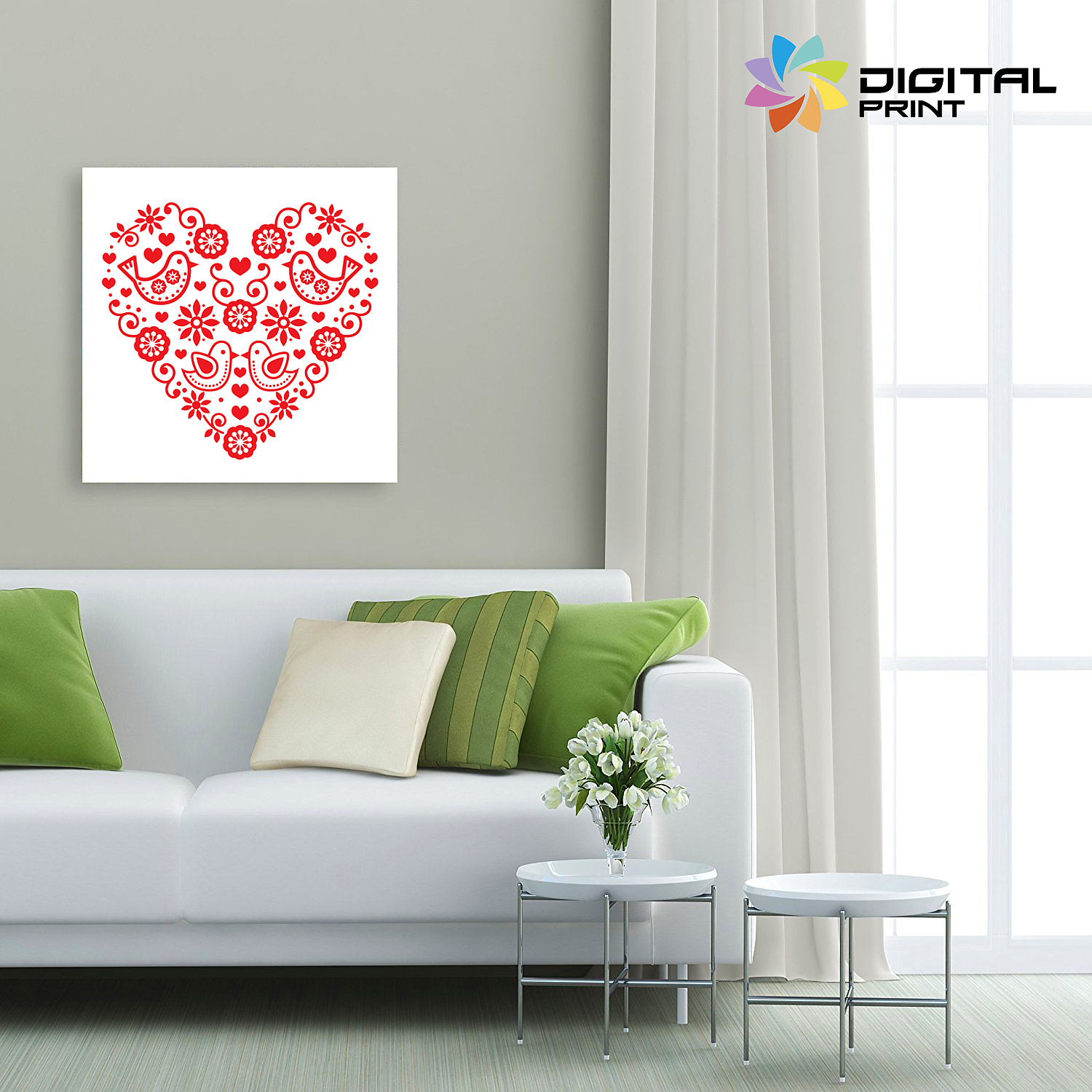 digitalny obraz na stenu akcia slovakia heart