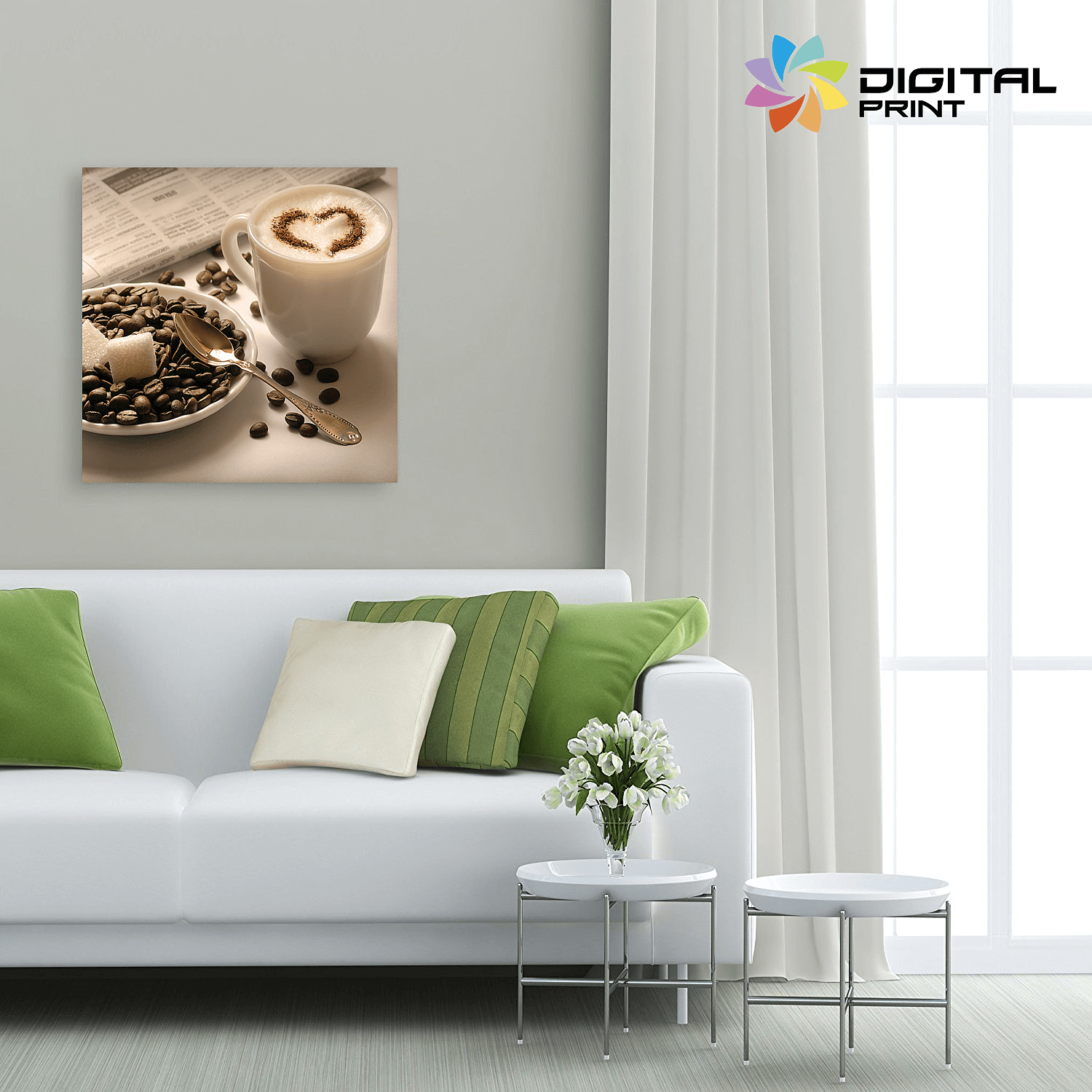 digitalny obraz na stenu akcia coffe love
