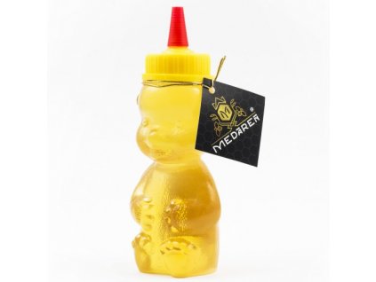 Agátový med v plastovom mackovi 260g - Medáreň