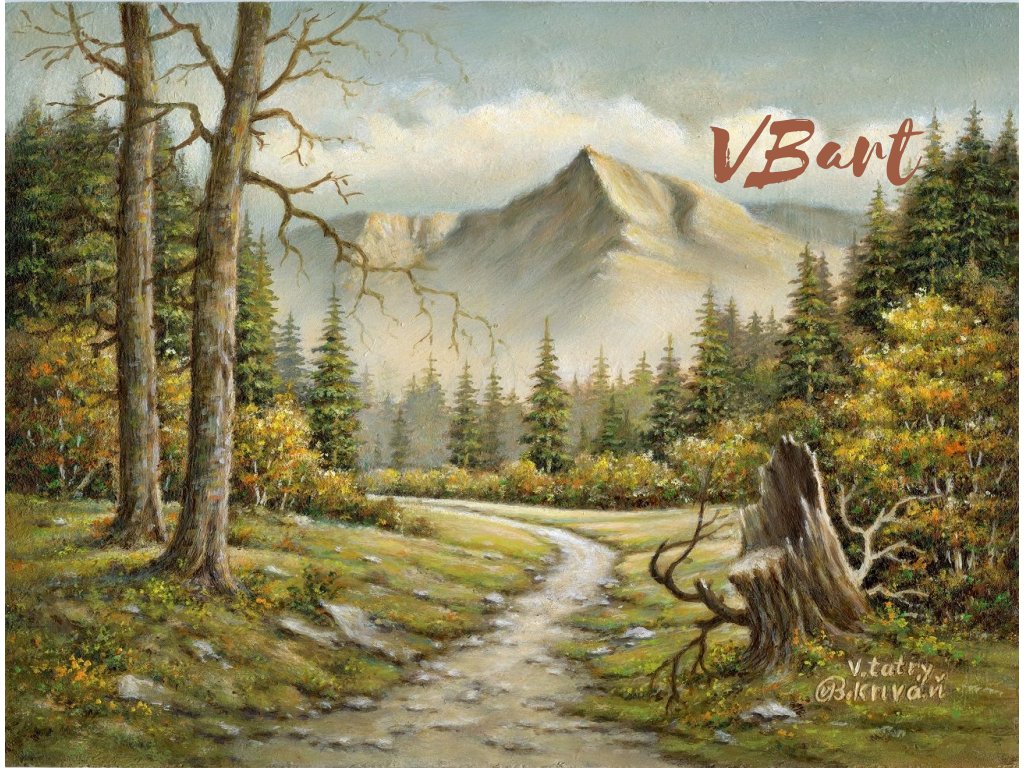 Krivan malovany obraz na platne VBart