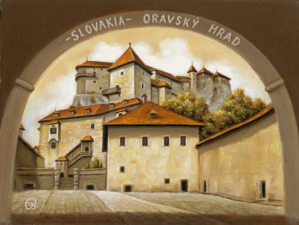 Oravský hrad obraz na platne