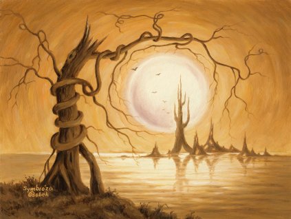 Symbioza malovany obraz na platne fantasy