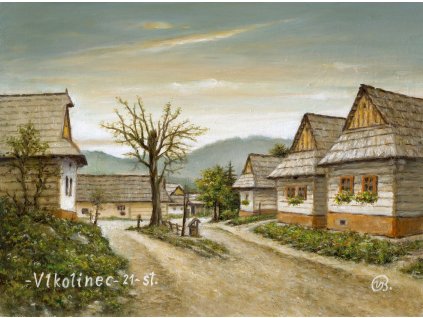 Vlkolinec 21 st malovany obraz na platne VBArt