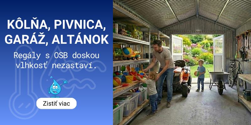 Kovové regály s policami OSB
