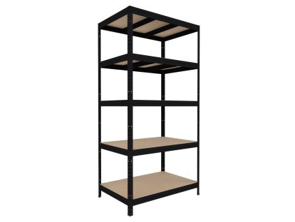 200363 kovovy regal do spajze biedrax 50 x 120 x 210 cm cierny 5 polic mdf