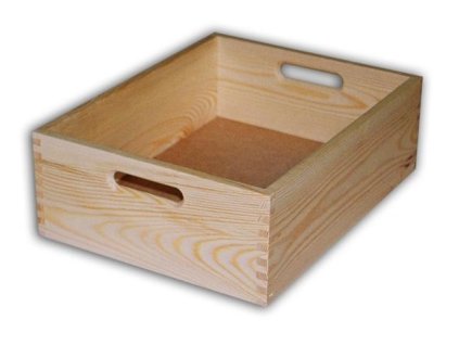 Drevená debna stredná 40 x 30 x 13 cm - Biedrax