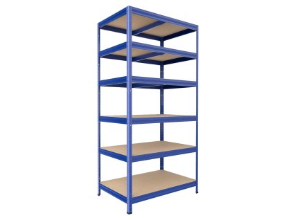 Kovový regál do pivnice Biedrax 45 x 60 x 240 cm, modrý - 6 políc MDF