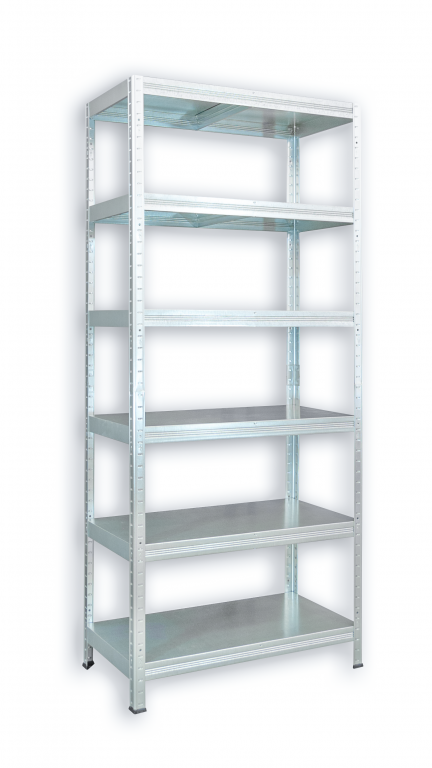 Kovový regál do garáže Biedrax 40 x 80 x 210 cm, zinkovaný - 6 políc kovových