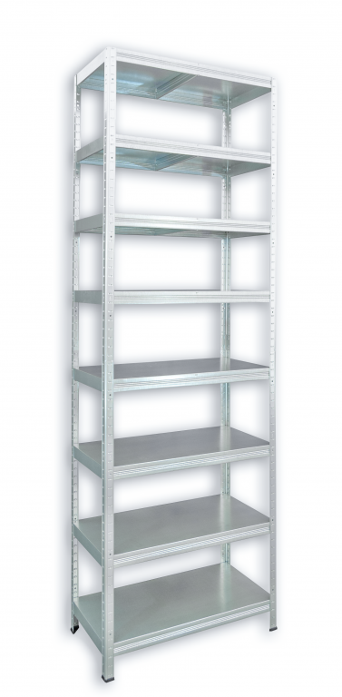 Kovový regál do garáže Biedrax 40 x 60 x 210 cm, zinkovaný - 8 políc kovových