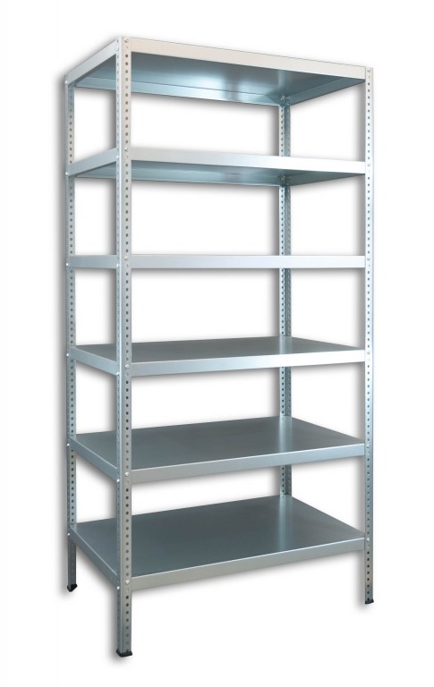 Skrutkovaný regál na šanóny Biedrax 45 x 100 x 200 cm, pozinkovaný - 6 políc