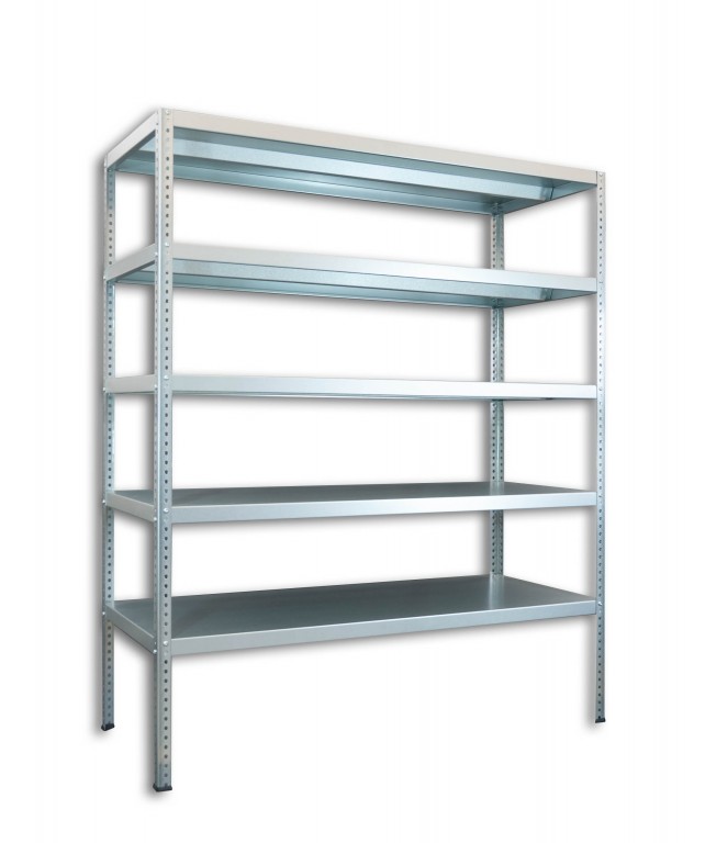 Skrutkovaný regál na šanóny Biedrax 60 x 130 x 180 cm, pozinkovaný - 5 políc