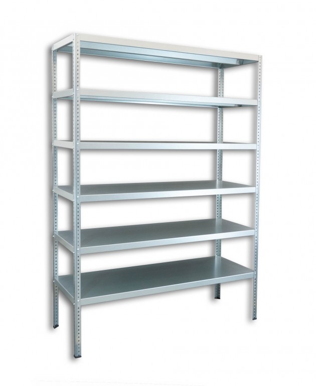 Skrutkovaný regál na šanóny Biedrax 60 x 130 x 200 cm, pozinkovaný - 6 políc