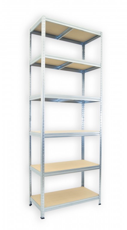 Kovový regál Biedrax 45 x 90 x 270 cm, pozinkovaný - 6 políc MDF
