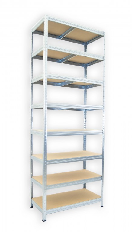 Kovový regál Biedrax 50 x 90 x 240 cm, pozinkovaný - 8 políc MDF