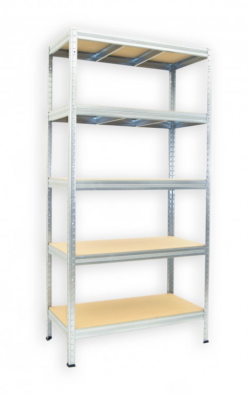 Kovový regál Biedrax 35 x 120 x 180 cm, pozinkovaný - 5 políc MDF