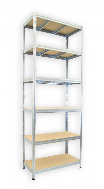 Kovový regál Biedrax 35 x 120 x 210 cm, pozinkovaný - 6 políc MDF