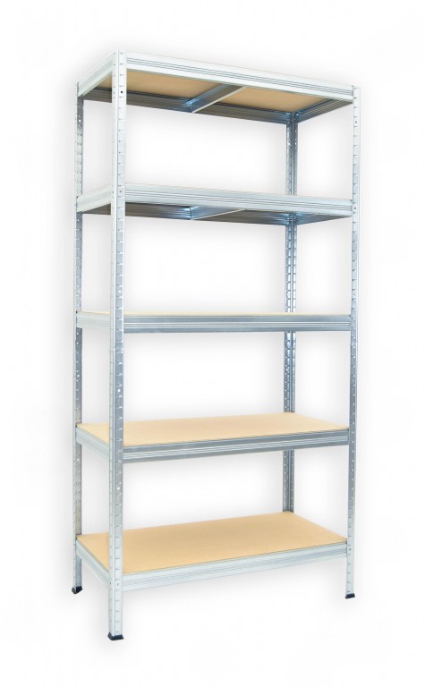 Kovový regál Biedrax 45 x 60 x 180 cm, pozinkovaný - 5 políc MDF