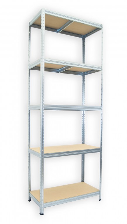 Kovový regál Biedrax 45 x 60 x 240 cm, pozinkovaný - 5 políc MDF