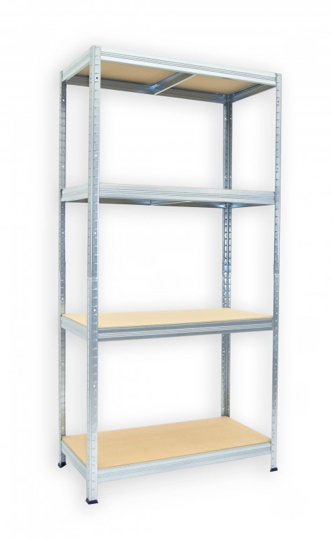 Kovový regál Biedrax 50 x 75 x 180 cm, pozinkovaný - 4 police MDF