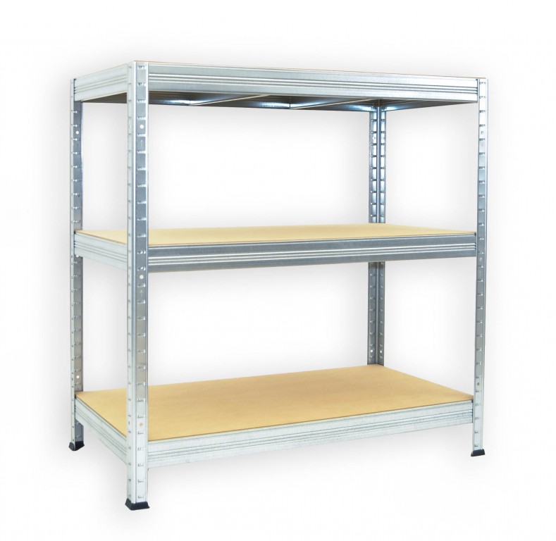 Kovový regál Biedrax 50 x 120 x 90 cm, pozinkovaný - 3 police MDF