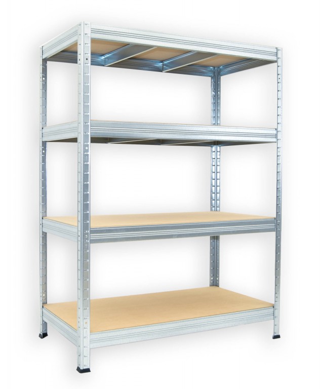Kovový regál Biedrax 50 x 120 x 90 cm, pozinkovaný - 4 police MDF