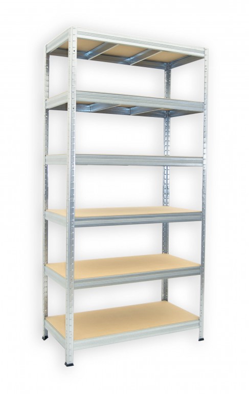 Kovový regál Biedrax 50 x 120 x 180 cm, pozinkovaný - 6 políc MDF