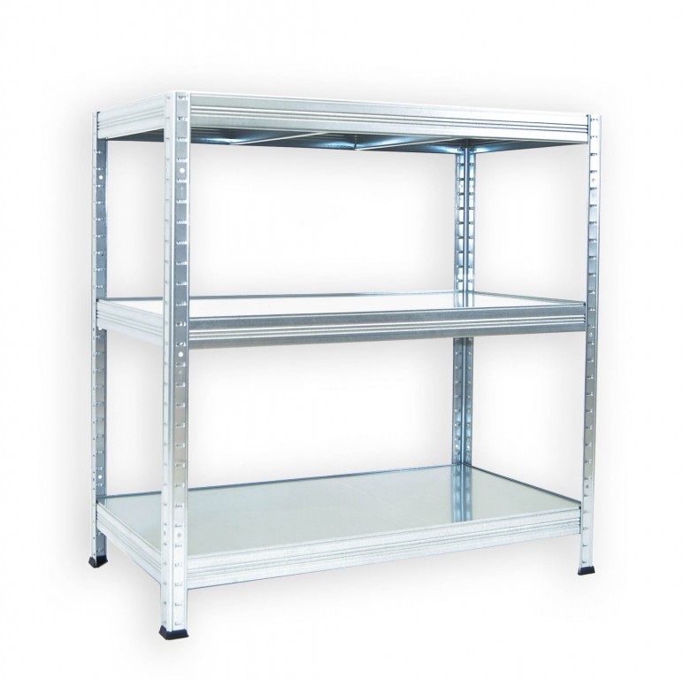 Kovový regál Biedrax 50 x 120 x 120 cm, pozinkovaný - 3 police pozink