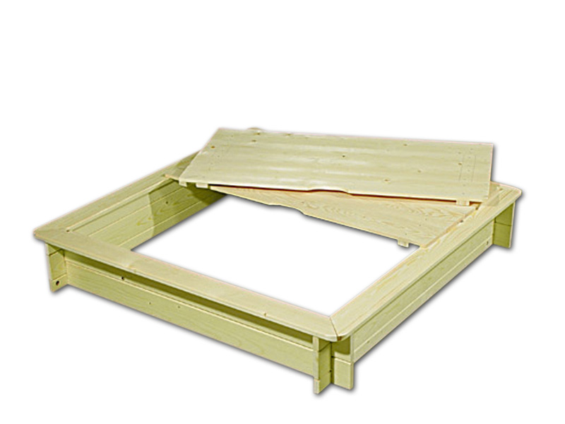 Pieskovisko drevené s lavičkami a krytom Biedrax 115 x 115 x 20 cm Farba: Prírodné