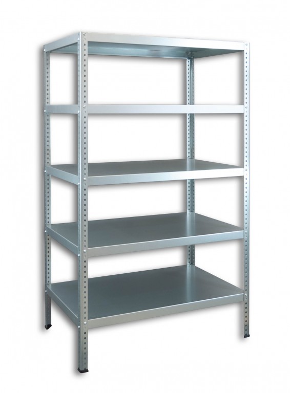 Skrutkovaný regál Biedrax 50 x 100 x 250 cm, pozinkovaný - 5 políc