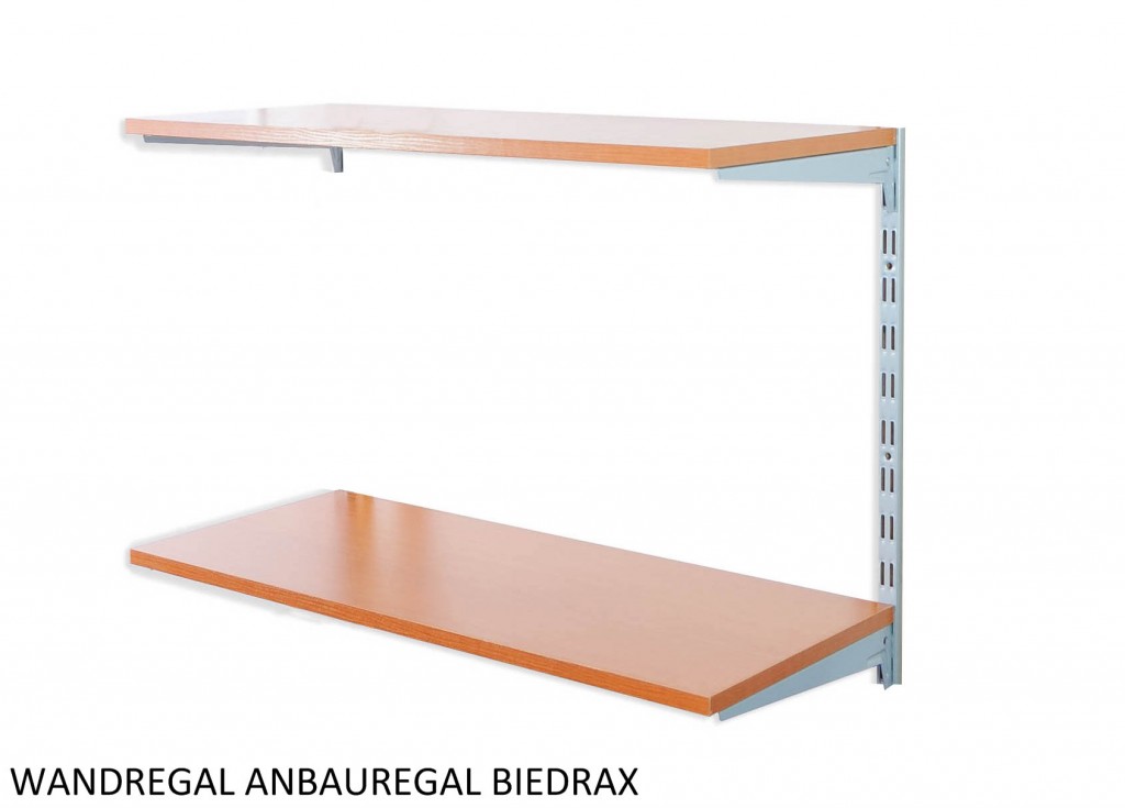 Nástenný regál prídavný 20 x 60 x 50 cm, strieborný - 2 police čerešňa