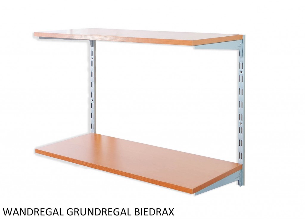 Nástenný regál základný 25 x 60 x 50 cm, strieborný - 2 police čerešňa