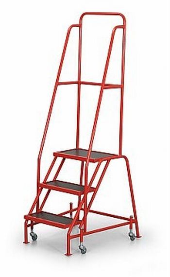Pojazdné schodíky s plošinou - 3 schody Biedrax PS3863