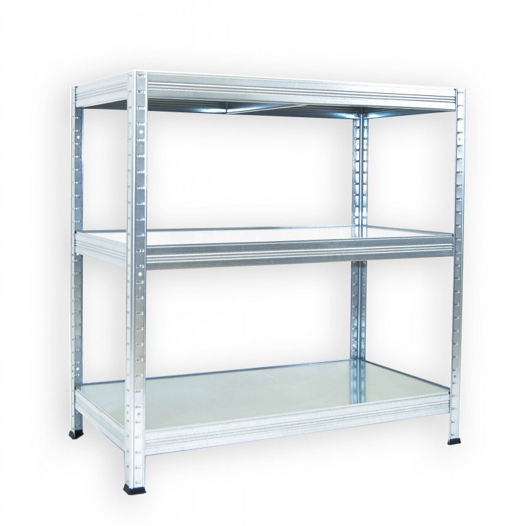 Kovový regál do technickej miestnosti Biedrax 50 x 60 x 90 cm, pozinkovaný - 3 police pozink