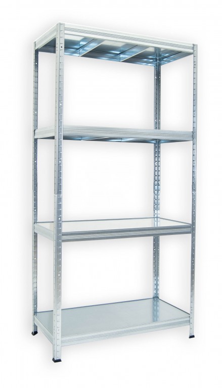 Kovový regál do technickej miestnosti Biedrax 35 x 120 x 180 cm, pozinkovaný - 4 police pozink