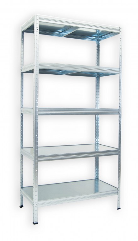 Kovový regál do technickej miestnosti Biedrax 50 x 75 x 180 cm, pozinkovaný - 5 políc pozink
