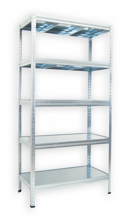 Kovový regál do technickej miestnosti Biedrax 50 x 120 x 180 cm, pozinkovaný - 5 políc pozink