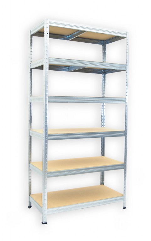 Kovový regál do domácnosti Biedrax 50 x 60 x 180 cm, pozinkovaný - 6 políc MDF
